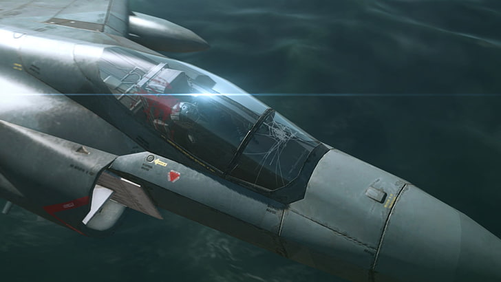 gray fighter plane, Metal Gear, Metal Gear Solid V: The Phantom Pain, HD wallpaper