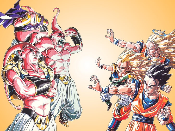 HD wallpaper: Dragon Ball, Majin Buu, Gohan, Super Saiyan, Gotenks, Son Goku  | Wallpaper Flare