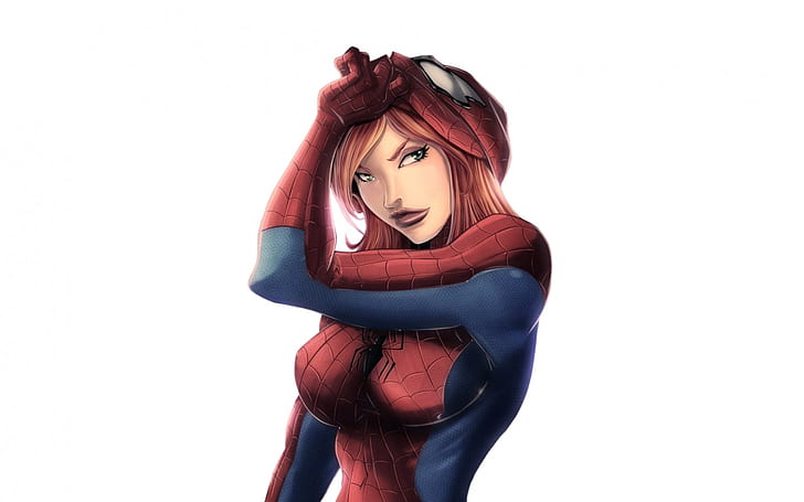 Spider-Man Marvel Mary Jane White HD, cartoon/comic, HD wallpaper