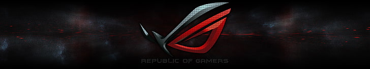 Republic of Gamers, logo, ASUS, red, studio shot, motion, night