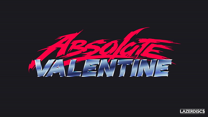 Absolote Valetine logo, synthwave, 1980s, text, New Retro Wave, HD wallpaper