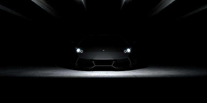 Lamborghini Murcielago, car, indoors, illuminated, motor vehicle