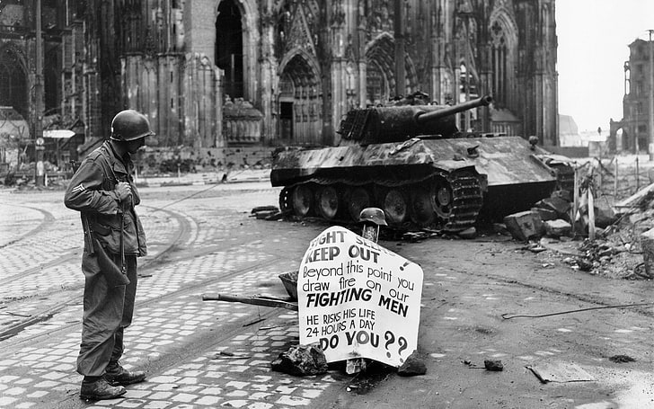 world war ii cologne cathedral pzkpfw v panther, real people, HD wallpaper