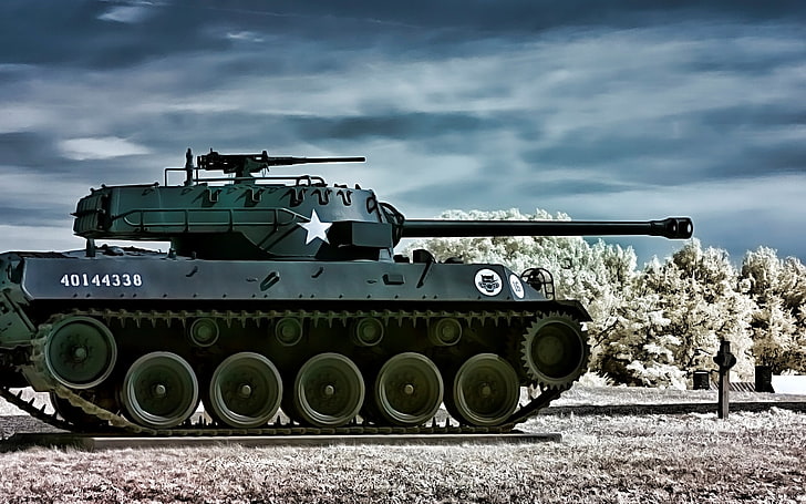 gray military tank, American, tank fighter, PT-ACS, hellcat, m18
