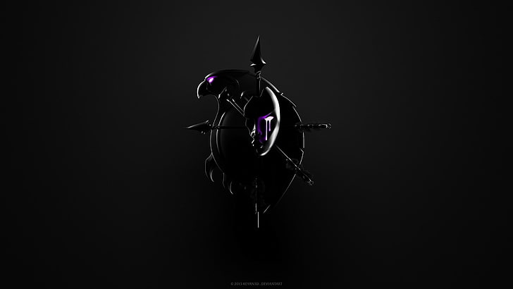 black and purple emblem, Warcraft, Forsaken (character), World of Warcraft