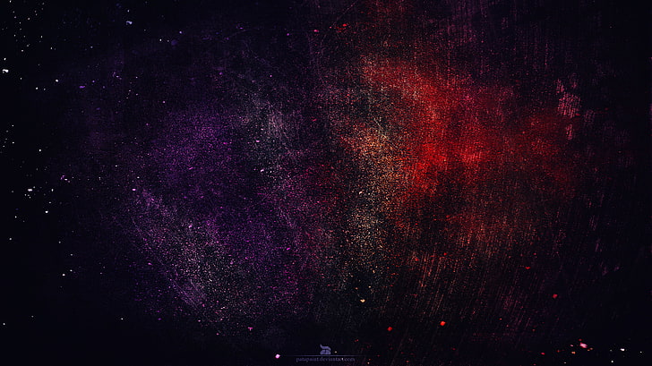 galaxy wallpaper, digital art, artwork, abstract, red, purple, HD wallpaper