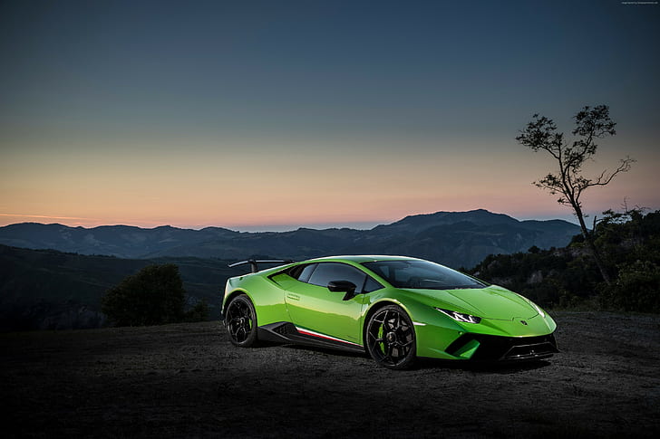 7K, 2018 Cars, Lamborghini Huracan Performante, HD wallpaper
