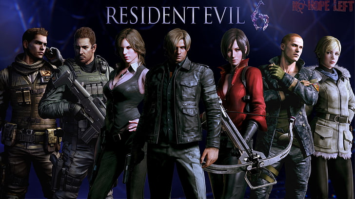 Resident Evil 6 characters game poster, Leon Scott Kennedy, Helena Harper