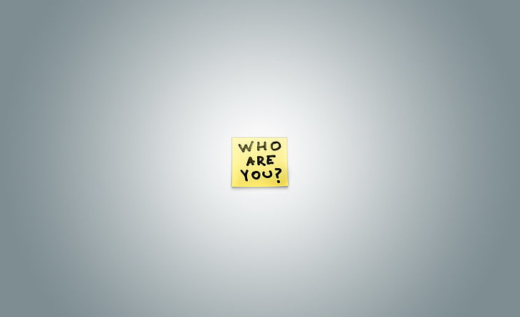Who Are You, who are you? poster, Aero, Creative, Question, Machinist, HD wallpaper