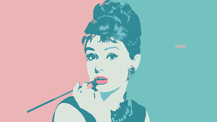 Actresses, Audrey Hepburn, Artistic, Celebrity, Portrait, HD wallpaper
