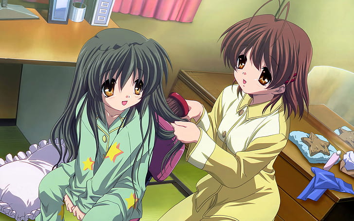 Cute Anime Sisters, HD wallpaper
