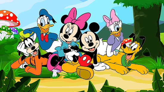HD wallpaper: Walt Disney Mickey And Minnie Love Couple Wallpaper Hd ...
