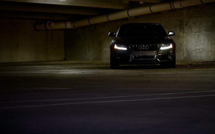 HD wallpaper: Audi S5 Looking Mean, lights, garage, dark, cars | Wallpaper  Flare