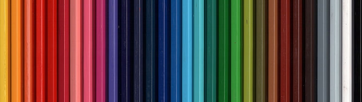 SMPTE color bar, multiple display, pencils, multi colored, backgrounds