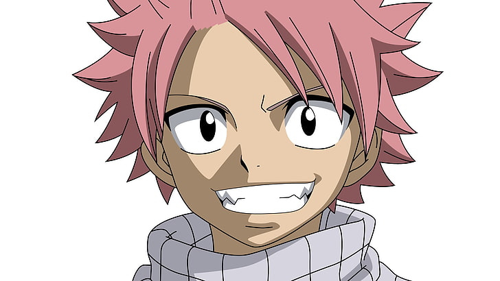 Fairy Tail Natsu Dragneel, Anime, one person, portrait, white background