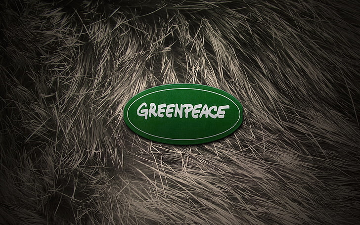 Greenpeace logo, animals, girl, naked, new year, wool, fur, 2012, HD wallpaper