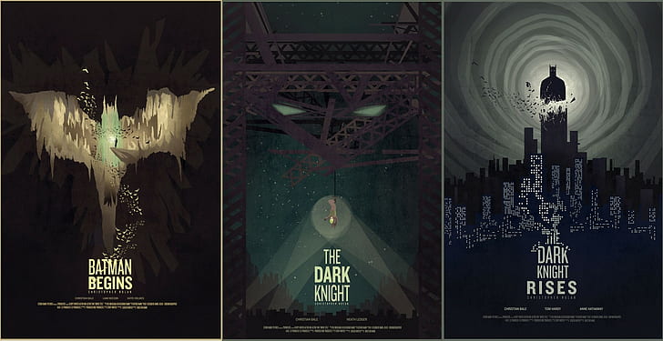 The Dark Knight Rises, Christopher Nolan, Batman Begins, artwork