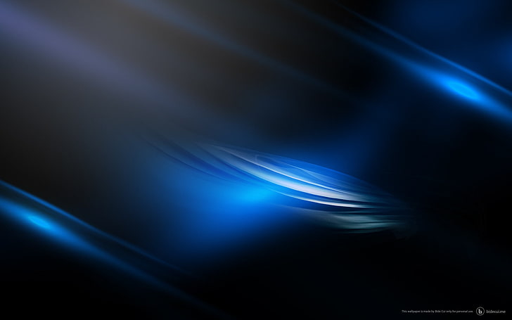 abstract, shapes, blue, motion, night, illuminated, light - natural phenomenon, HD wallpaper