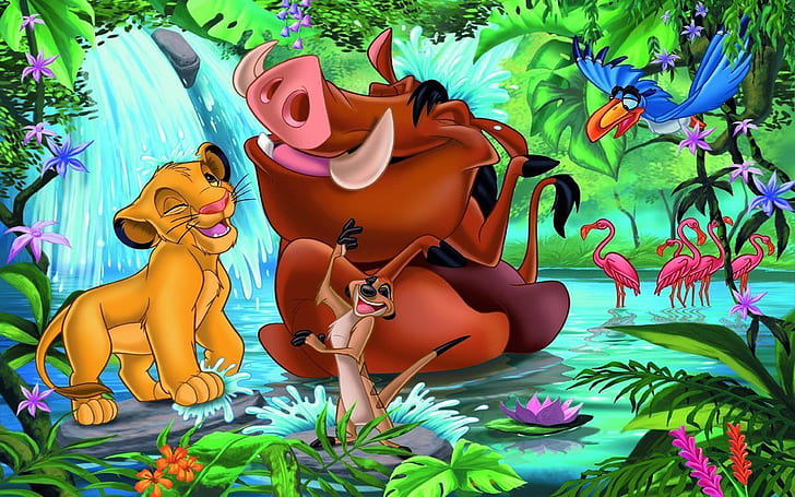 The Lion King Zazu Simba Timon And Pumbaa Cartoons Desktop Hd Wallpaper 1920×1200