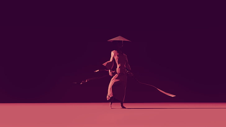 silhouette of person, artwork, low poly, one person, full length, HD wallpaper