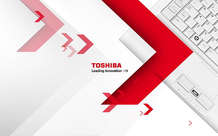 Toshiba laptop, brand, logo, technology, backgrounds, vector, HD wallpaper
