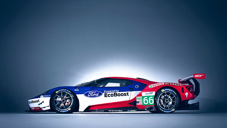 Ford GT Race Car, 24 Hours of Le Mans, HD wallpaper