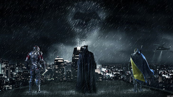 batman, gotham city, 4K, rain, night, hero