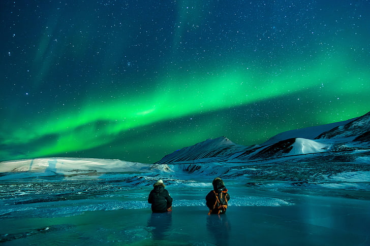 polar, lights, aurora, northen, borealis, HD wallpaper