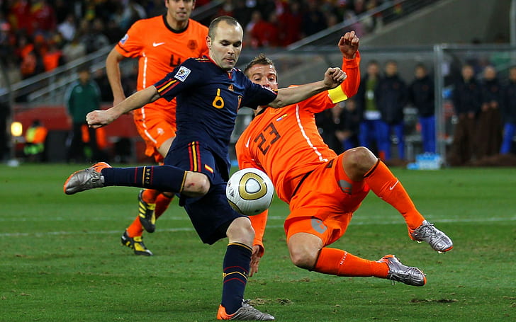 football, blow, world Cup 2010, Spain, the world Cup, Andrés Iniesta, HD wallpaper