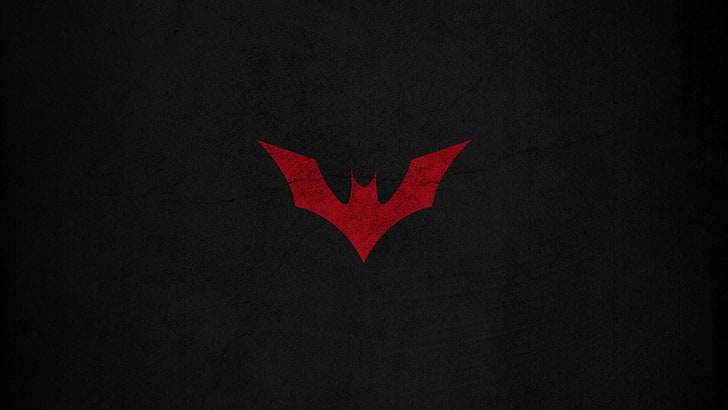 bird illustration, Batman of the Future, Batman Beyond, red, black color, HD wallpaper