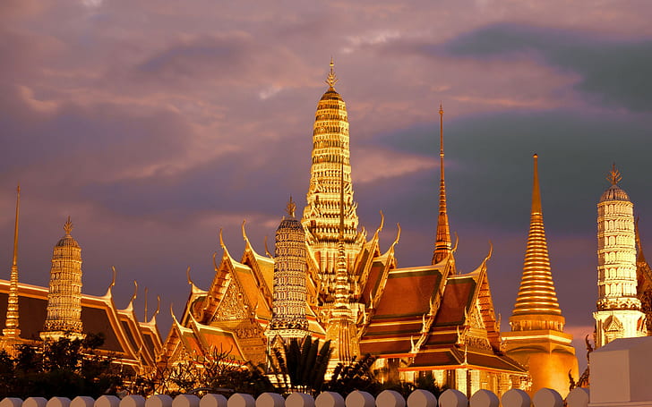 Thailand, temple, Bangkok, architecture, building, gold