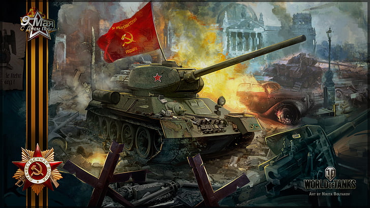 World of Tanks digital wallpaper, USSR, WoT, T-34-85, Wargaming.Net HD wallpaper