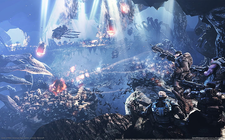 Gears of War, video games, Gears of War 2, smoke - physical structure, HD wallpaper
