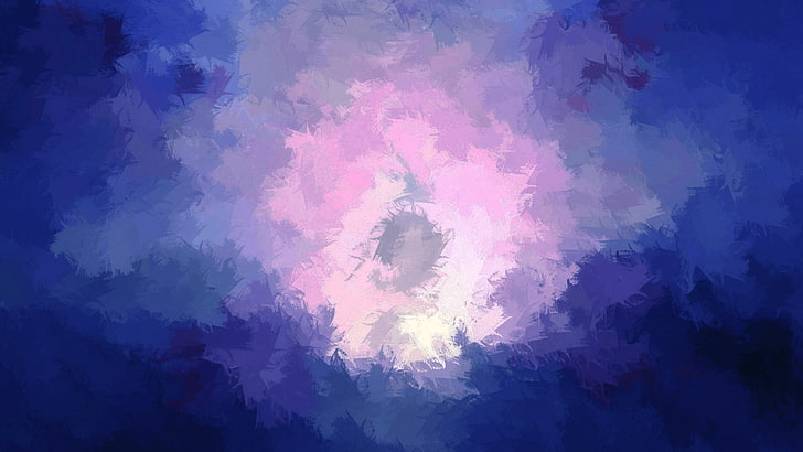 abstract painting, colorful, digital art, violet, blue, sky, beauty in nature