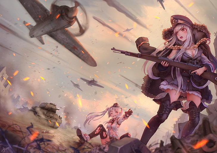 Battlefield v, anime style, battlegirls v, anime girls, Anime, HD wallpaper  | Peakpx