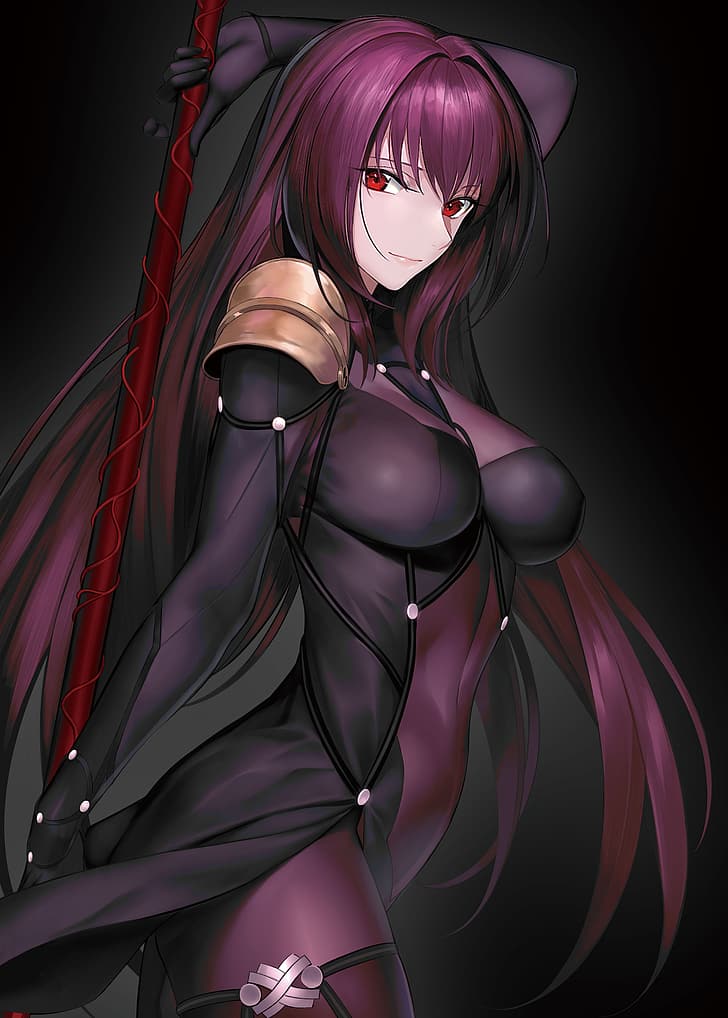 Fate series, Fate/Grand Order, Scathach, long hair, anime, anime girls