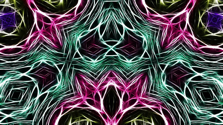 abstract, kaleidoscope, Fractalius, full frame, multi colored, HD wallpaper