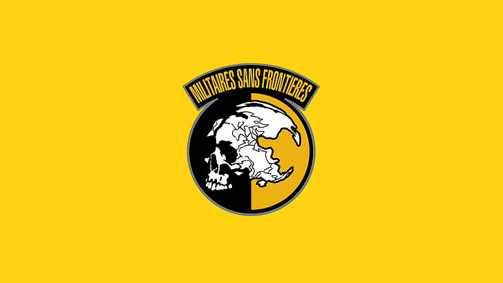 Metal Gear Solid Yellow HD, militaires sans frontieres logo, video games, HD wallpaper