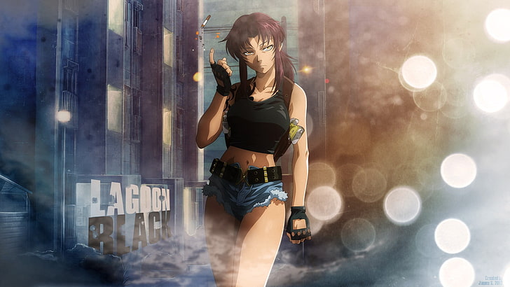 untitled, anime, Black Lagoon, Revy, one person, young adult