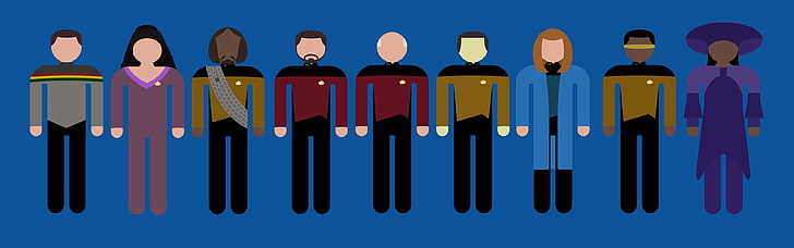 Star Trek, minimalism, Crew, USS Enterprise (spaceship), dual monitors, HD wallpaper