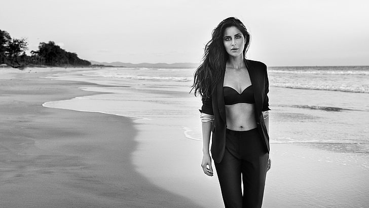 katrina kaif best, water, sea, one person, land, young adult, HD wallpaper