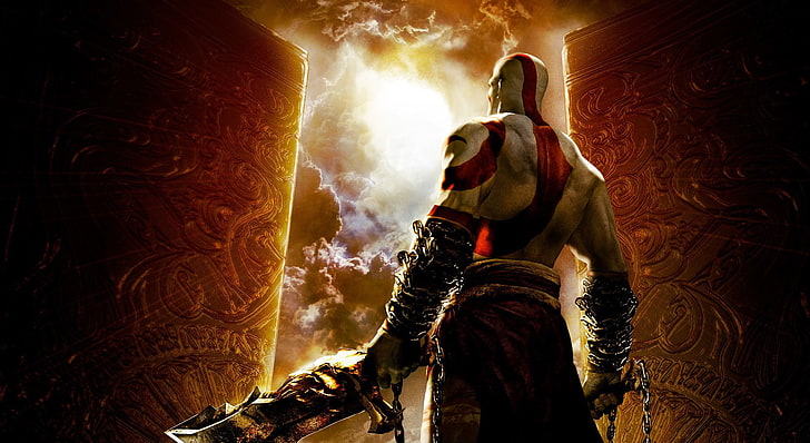 God of War Kratos digital wallpaper, God of War: Chains of Olympus, HD wallpaper