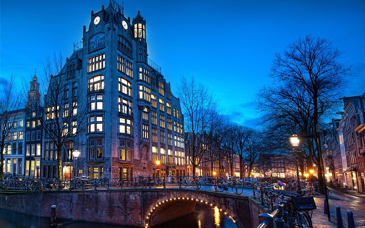 bridge, Amsterdam, Europe, Netherlands, city, urban, architecture, HD wallpaper