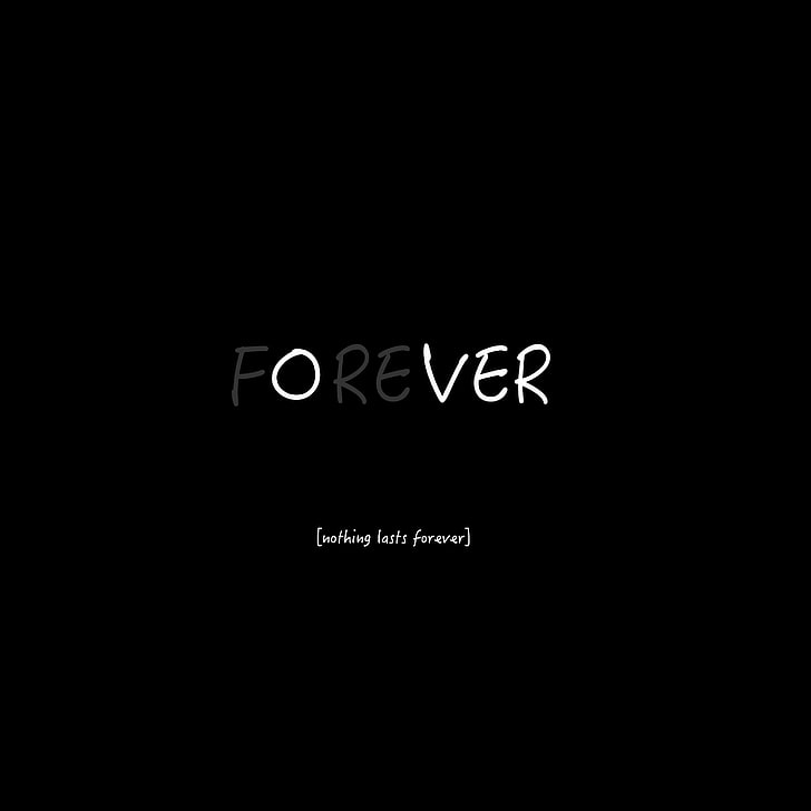 forever text on black background, inscription, thoughts, black Color, HD wallpaper
