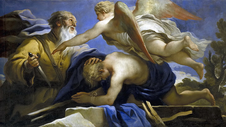 picture, religion, mythology, Luca Giordano, The Sacrifice Of Isaac