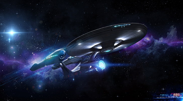 Enterprise 1701, black and gray aircraft wallpaper, Movies, Star Trek
