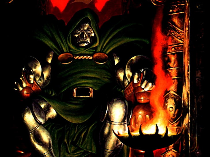 Dr. Doom, Fantastic Four Doctor Von Doom digital wallpaper, Cartoons