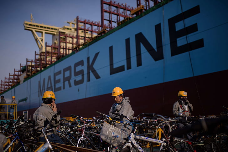 Board, Line, Maersk, Maersk Line, In the port, Working