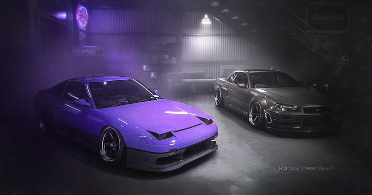 Nissan, Photoshop, 240sx, Skylilne, Need For Speed Payback, HD wallpaper
