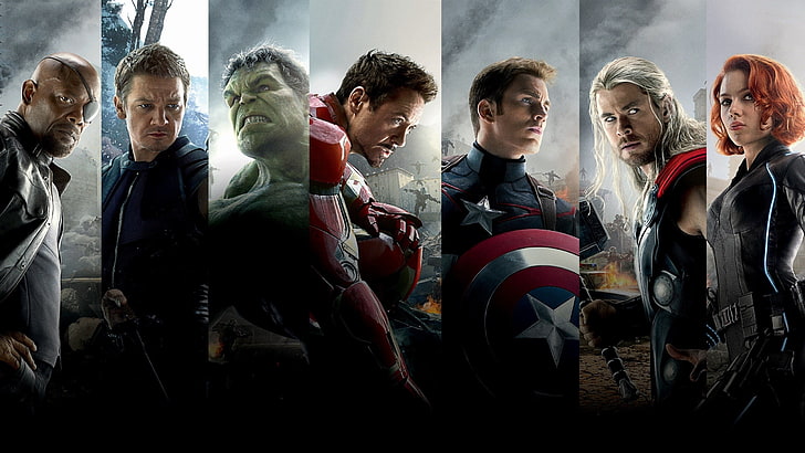 Marvel Avengers panel wallpaper, movies, The Avengers, Avengers: Age of Ultron, HD wallpaper